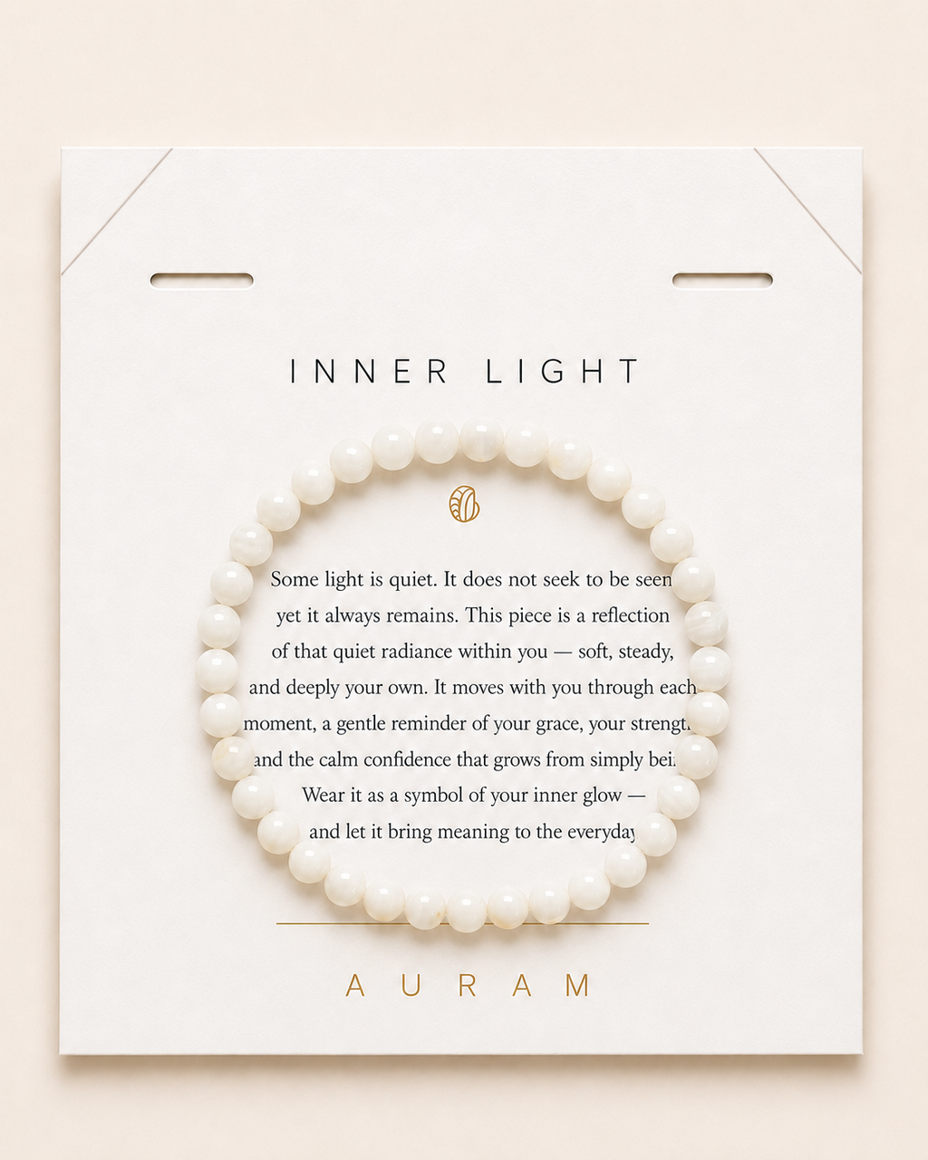 Soft Tide White Shell Bracelet by AURAM with white shell beads for coastal layering