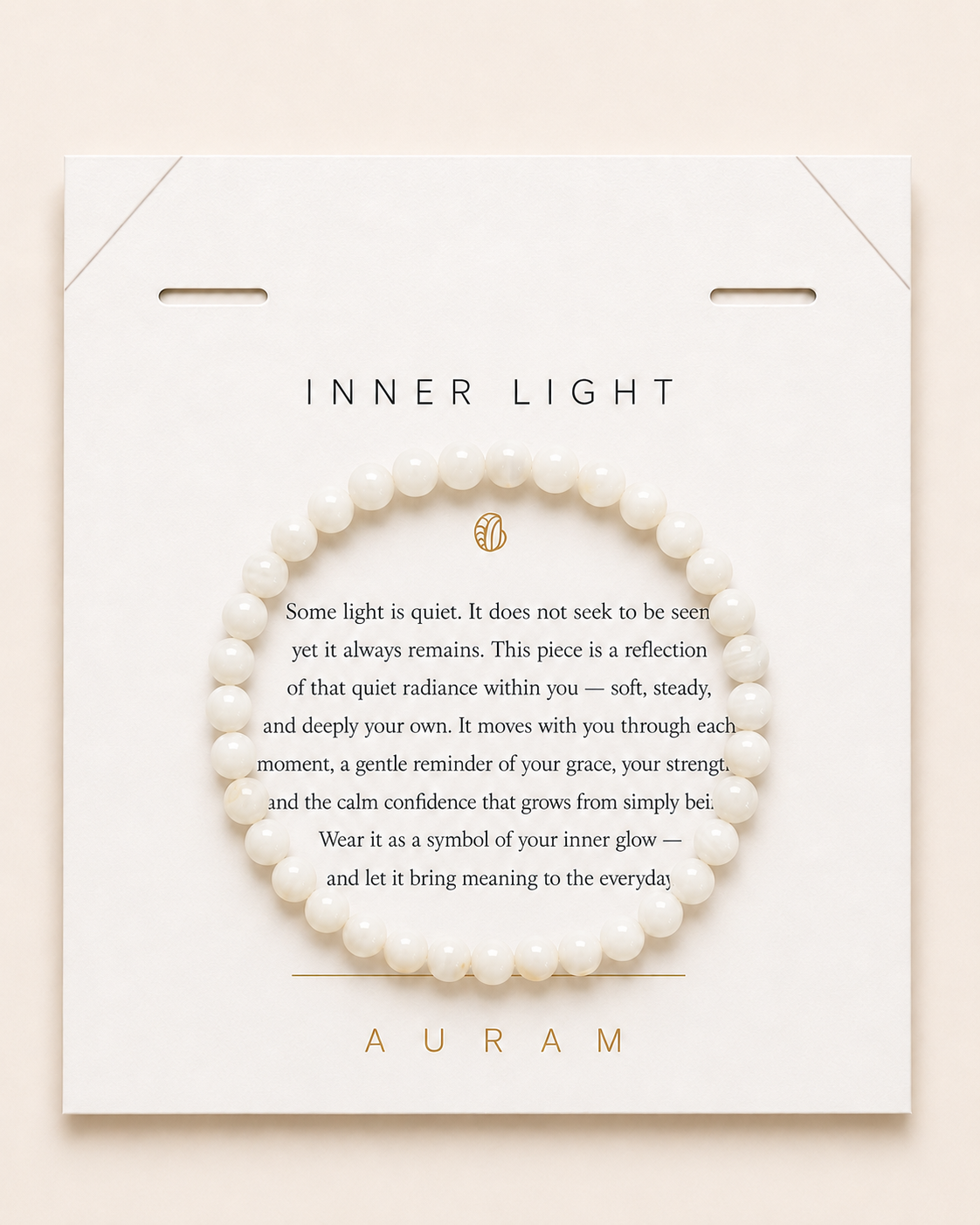 Soft Tide White Shell Bracelet by AURAM with white shell beads for coastal layering