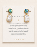 Ocean Aura Baroque Pearl Earrings by AURAM with natural pearl glow and coastal styling
