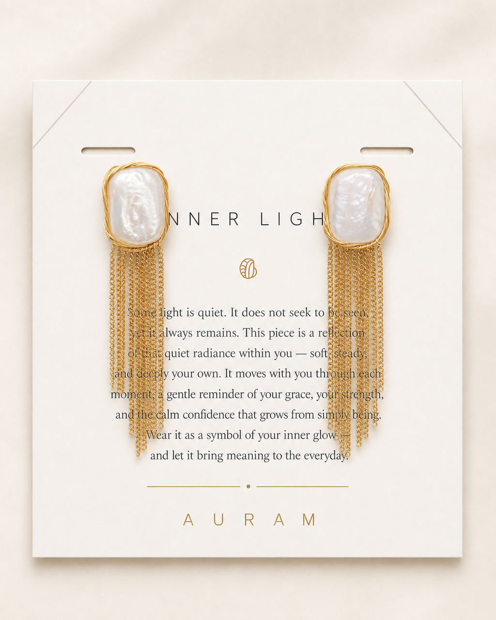 Falling Light Baroque Pearl Tassel Earrings by AURAM with organic pearl drops