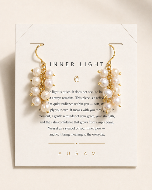 Pearl Vine Cluster Earrings by AURAM with clustered pearl and vine-inspired styling