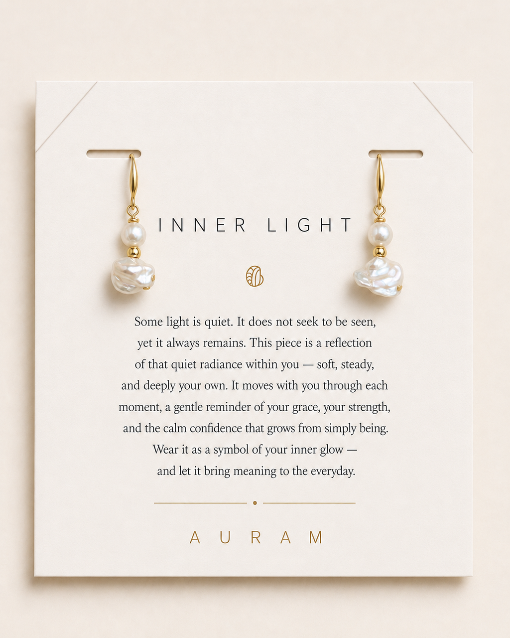 Seafoam Baroque Pearl Drop Earrings by AURAM with organic pearl shapes and coastal styling