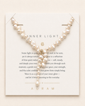Quiet Glow Baroque Pearl Necklace by AURAM with delicate Y-necklace styling
