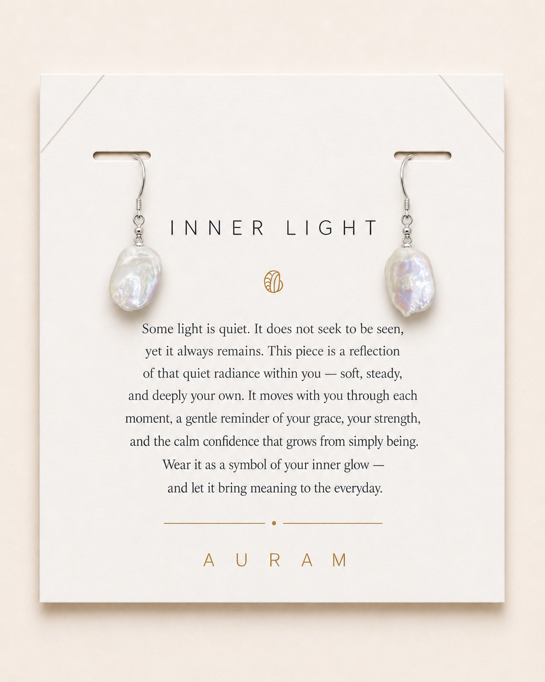 Crescent Pearl Earrings by AURAM with moon-inspired pearl styling