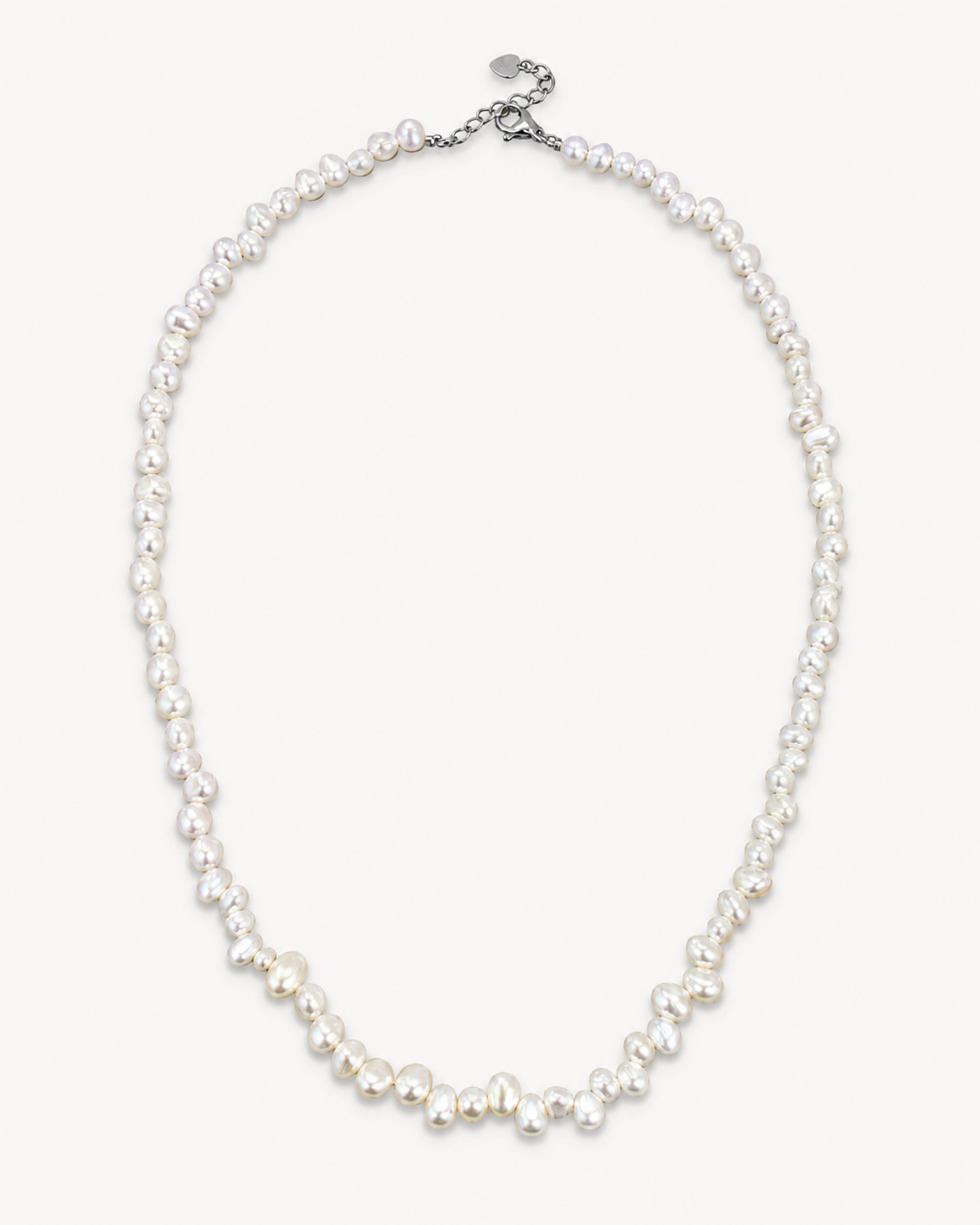 Additional view of Mini Baroque Pearl Choker by AURAM with small organic pearls for modern layering