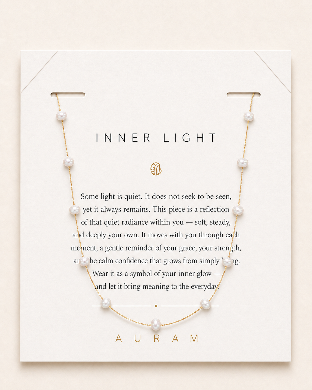 Baroque Pearl Station Necklace by AURAM with organic pearl stations for layering