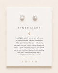 Tiny Pearl Studs by AURAM, minimal everyday pearl stud earrings
