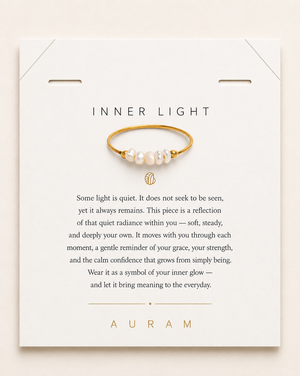 Mini Baroque Pearl Ring by AURAM with naturally irregular pearl detail